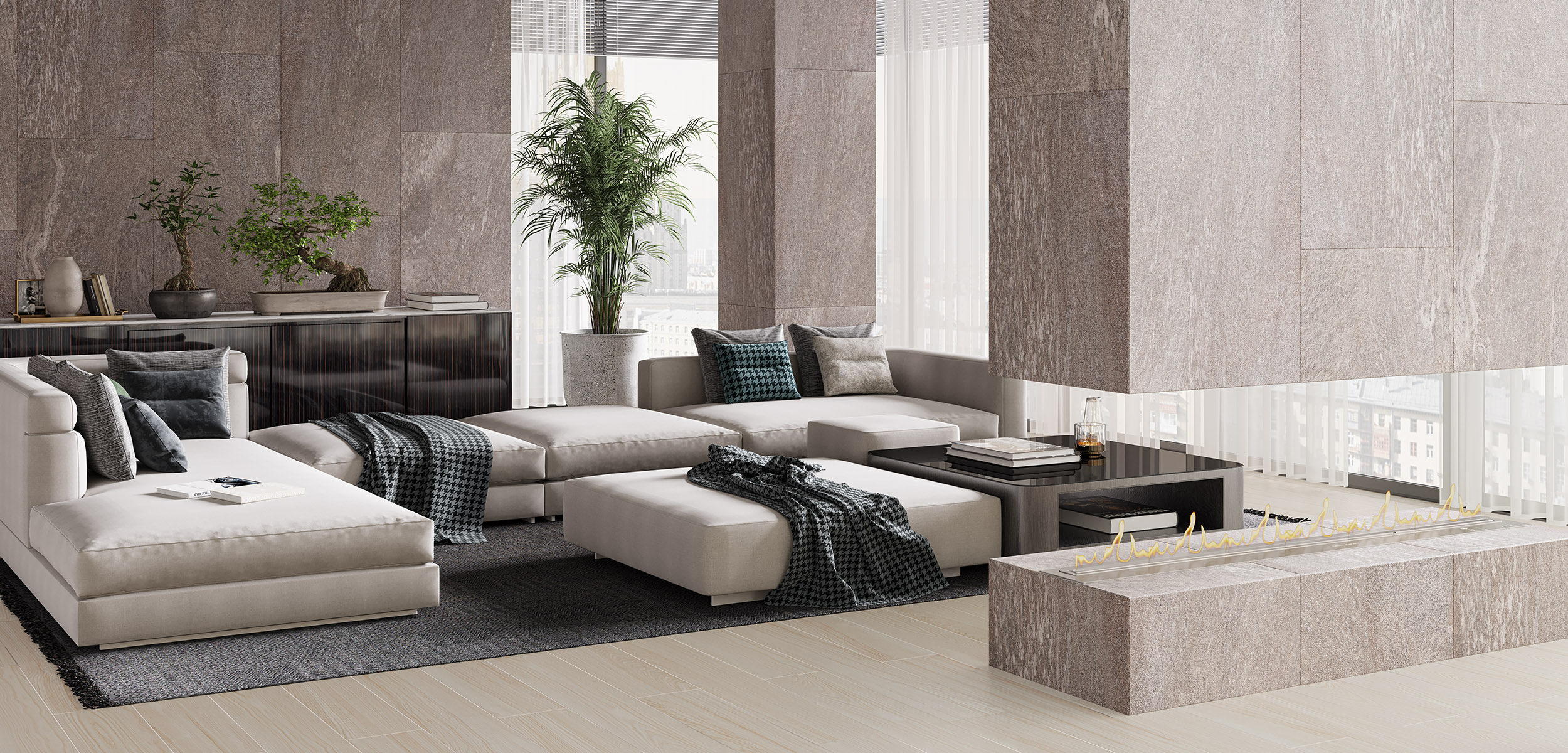 Плитка керамогранит Эстима Tramontana TN03  матовый