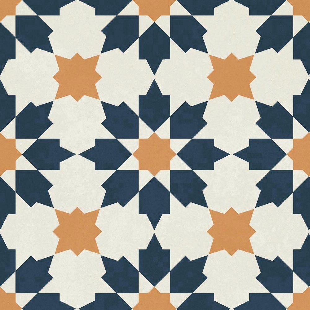 Плитка керамогранит Эннфейс Pattern Maraya Blue матовый