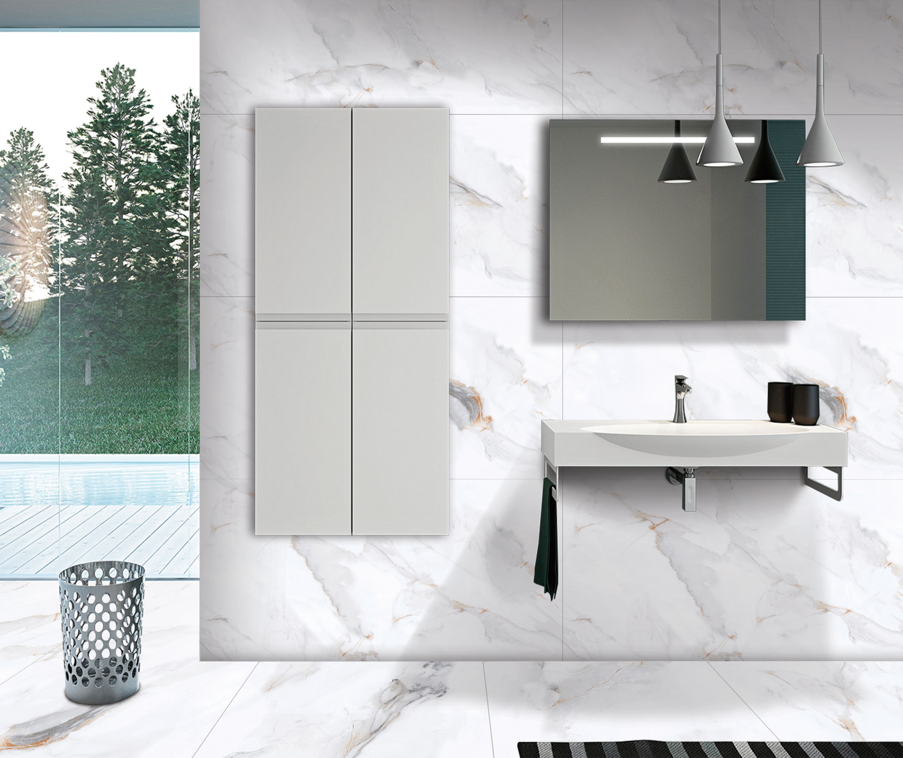 Плитка керамогранит Маимун Carving Astana White Карвинг