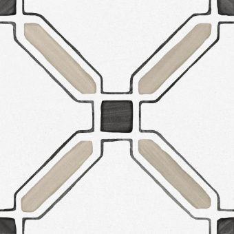 Плитка керамогранит Эннфейс Pattern Ponza Cross матовый