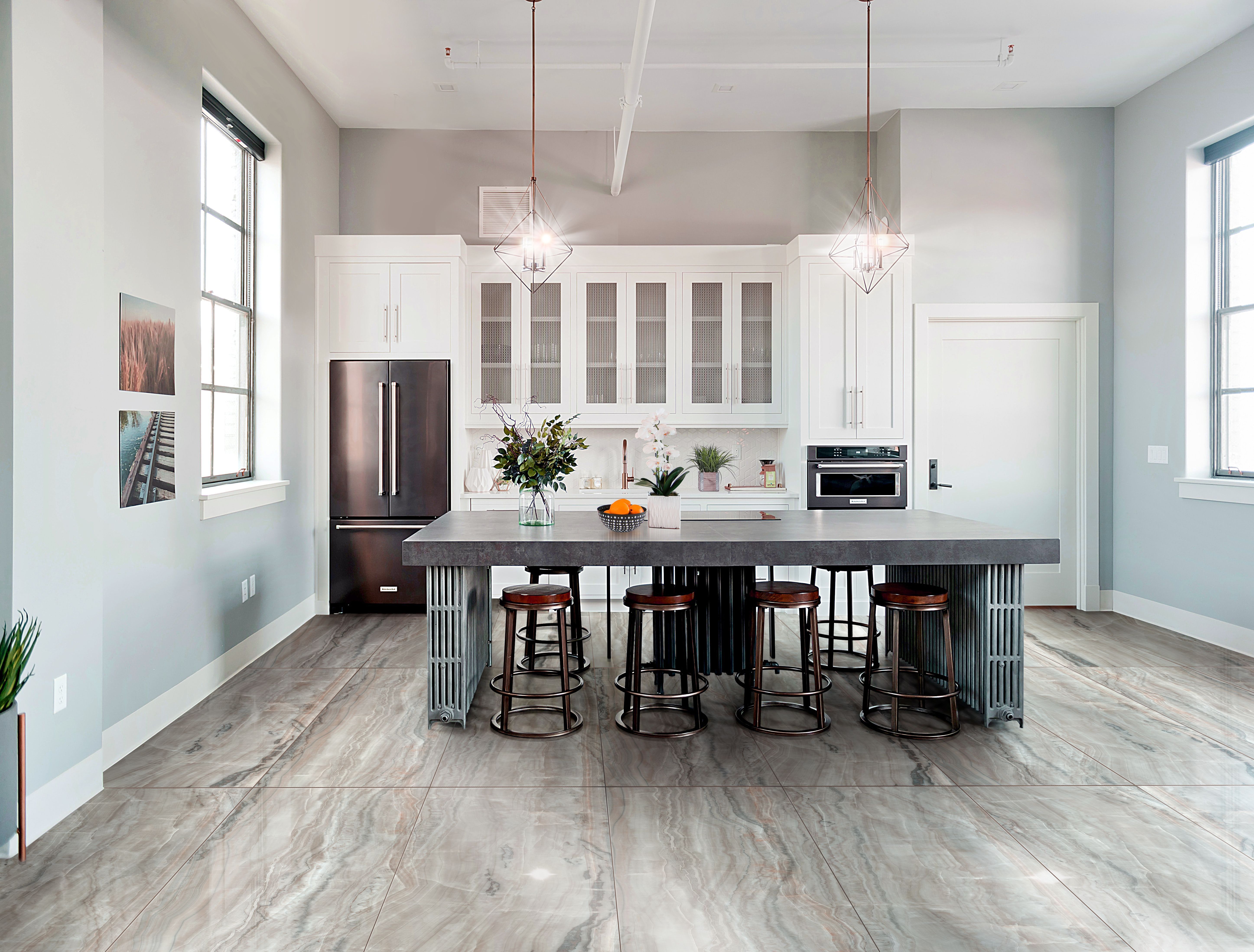 Плитка керамогранит Граните Идальго Оникс Серый легкое лаппатирование