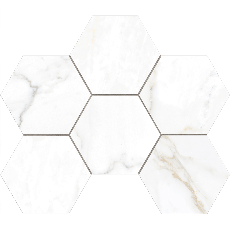 Мозаика Hexagon керамогранит Ideal ID01  матовый