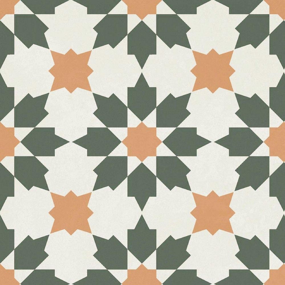 Плитка керамогранит Эннфейс Pattern Maraya Green матовый