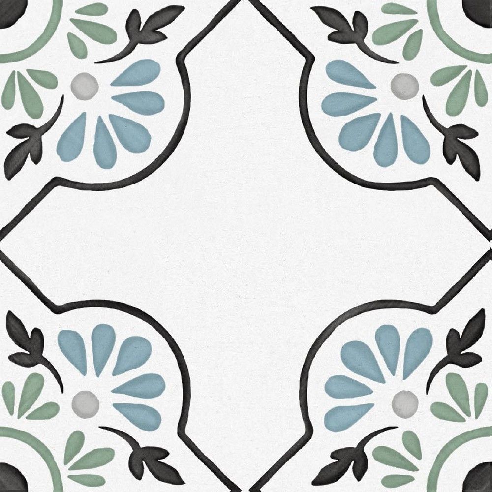 Плитка керамогранит Эннфейс Pattern Ponza Petals матовый