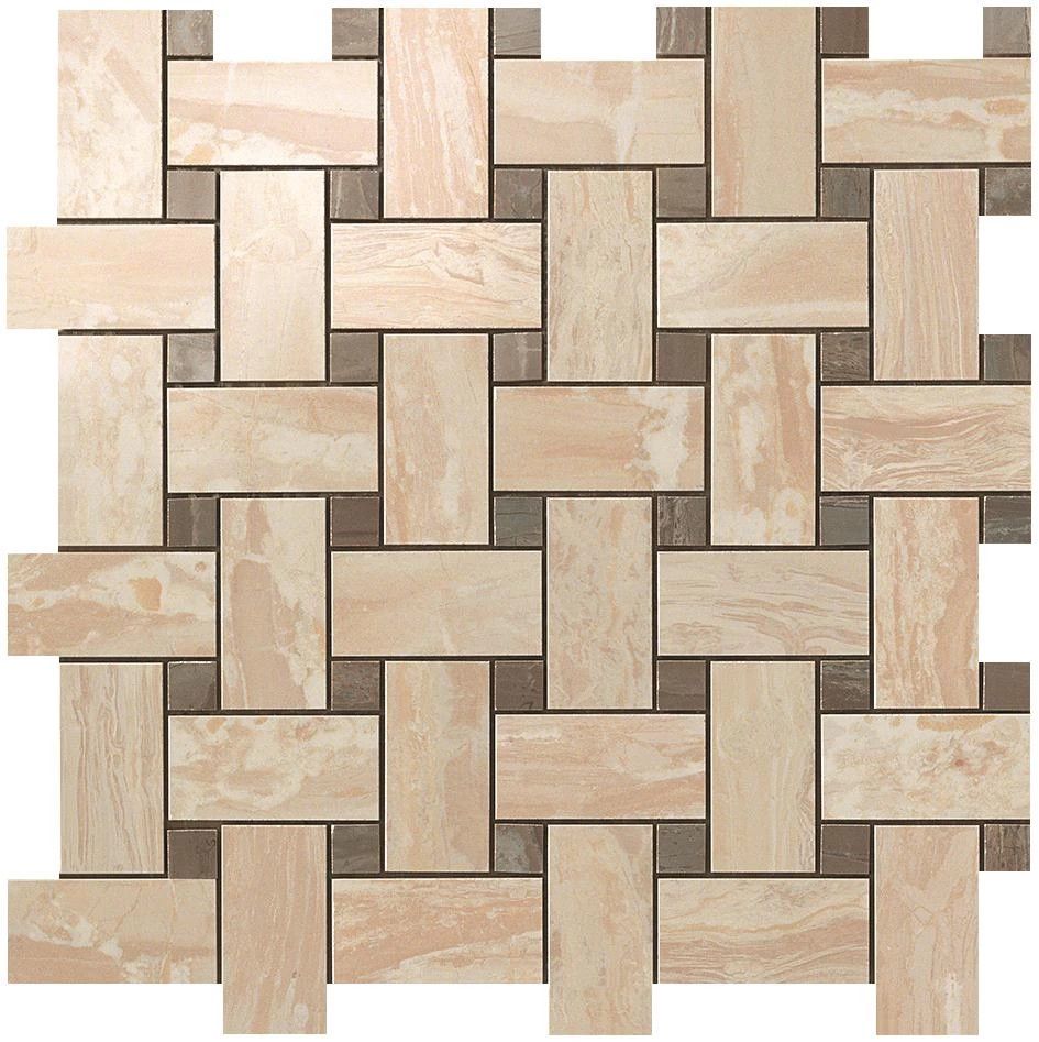 Мозаика керамическая Supernova Marble Woodstone Champagne Twist глянцевый